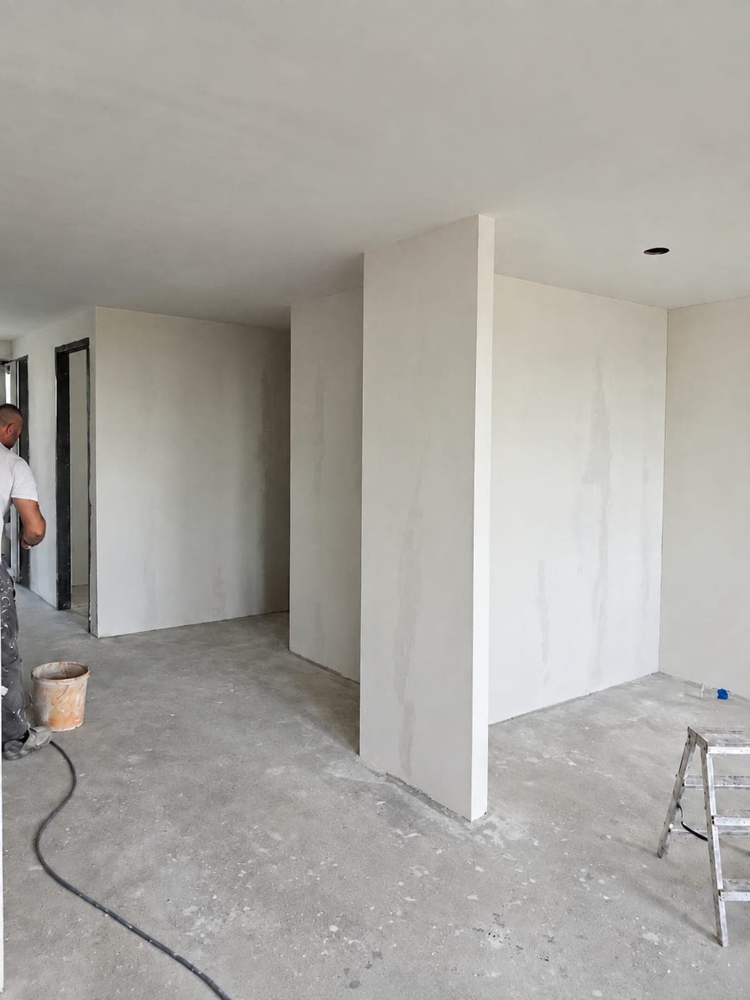 Empty room in a new-build home, ready for plastering
