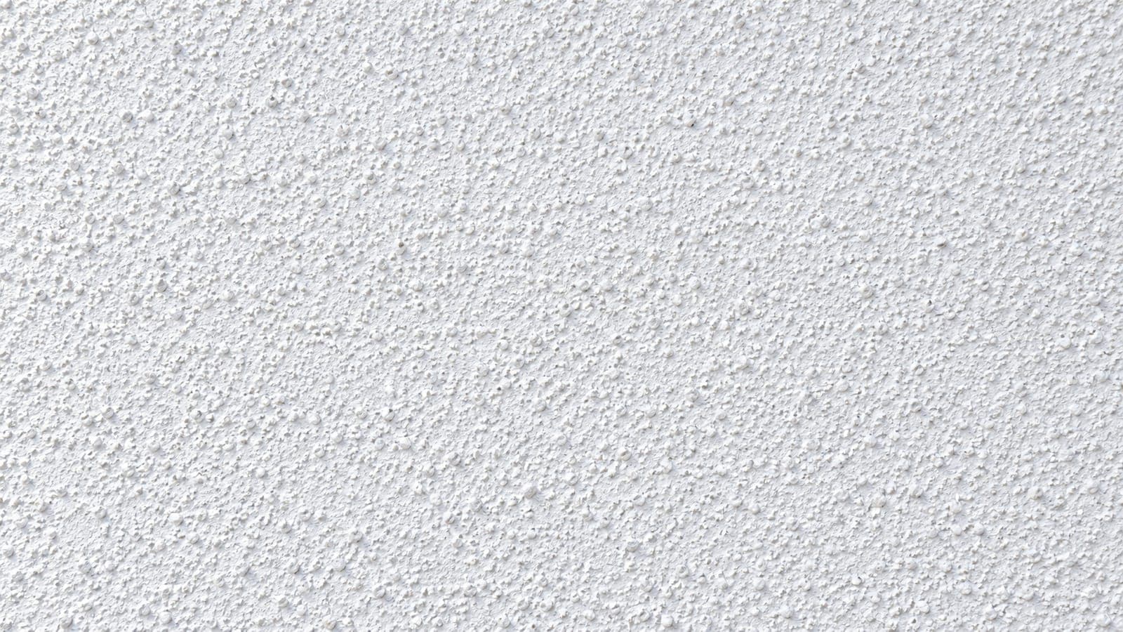 Close-up of white textured render with a fine, even grain